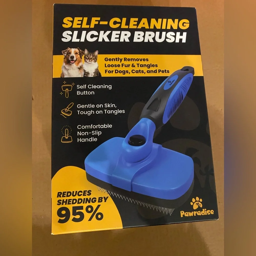 NEW - Deshedding Dog Brush for Shedding, Self Clean Cat Brush Deshedding & Groom